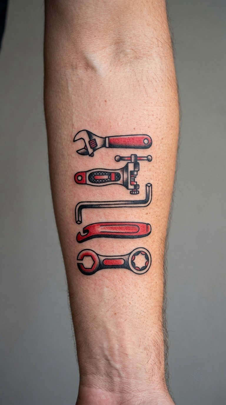 Old Bicycle Repair Tool Composition