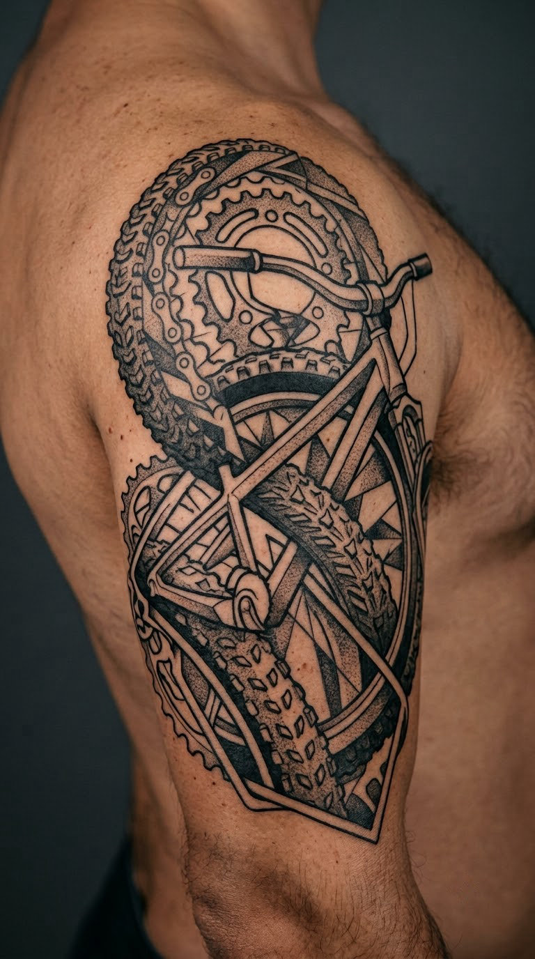 Bicycle Components as Geometric Sleeve Elements