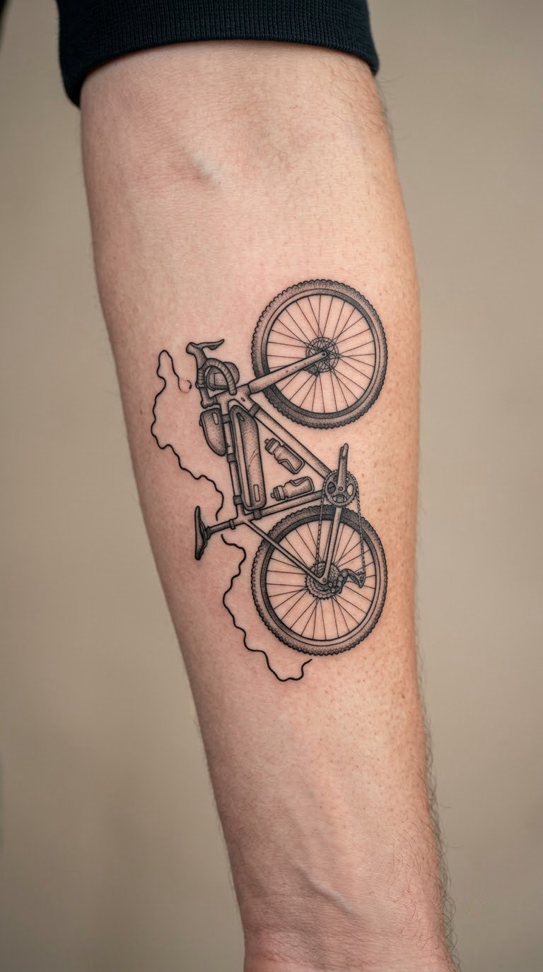 Gravel Bike with Handlebar-Drop Map
