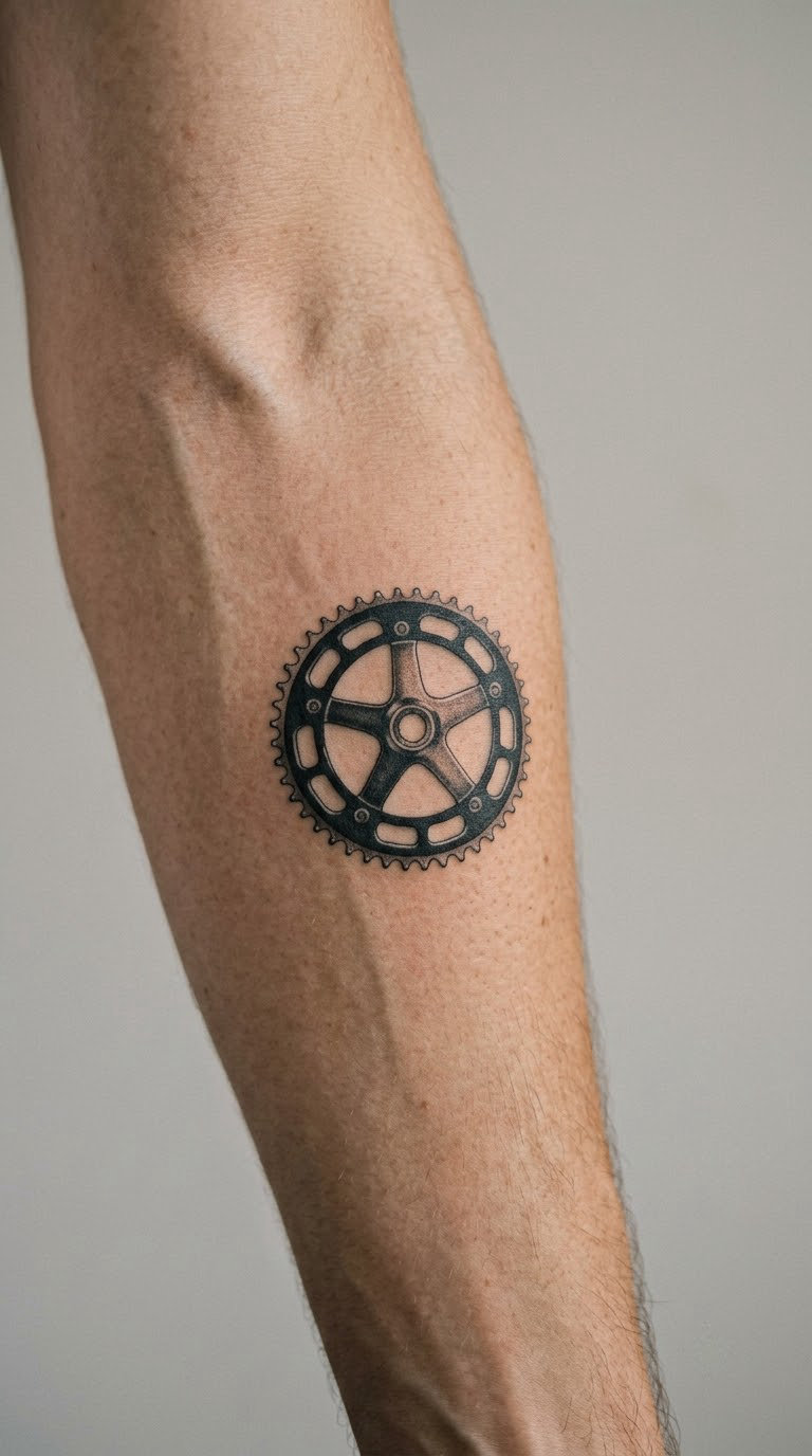 Track Bike Chainring in Micro-Realism