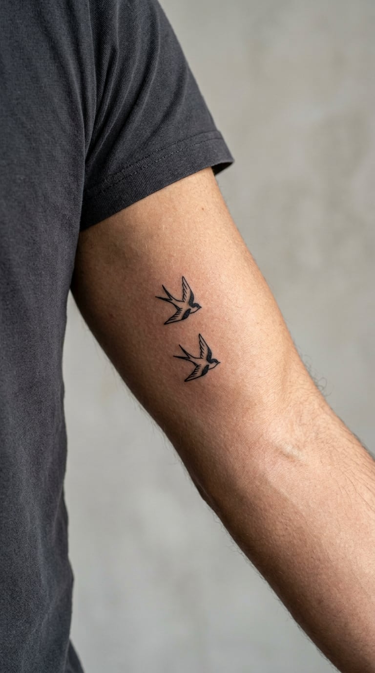 Matching Birds on the Inner Bicep