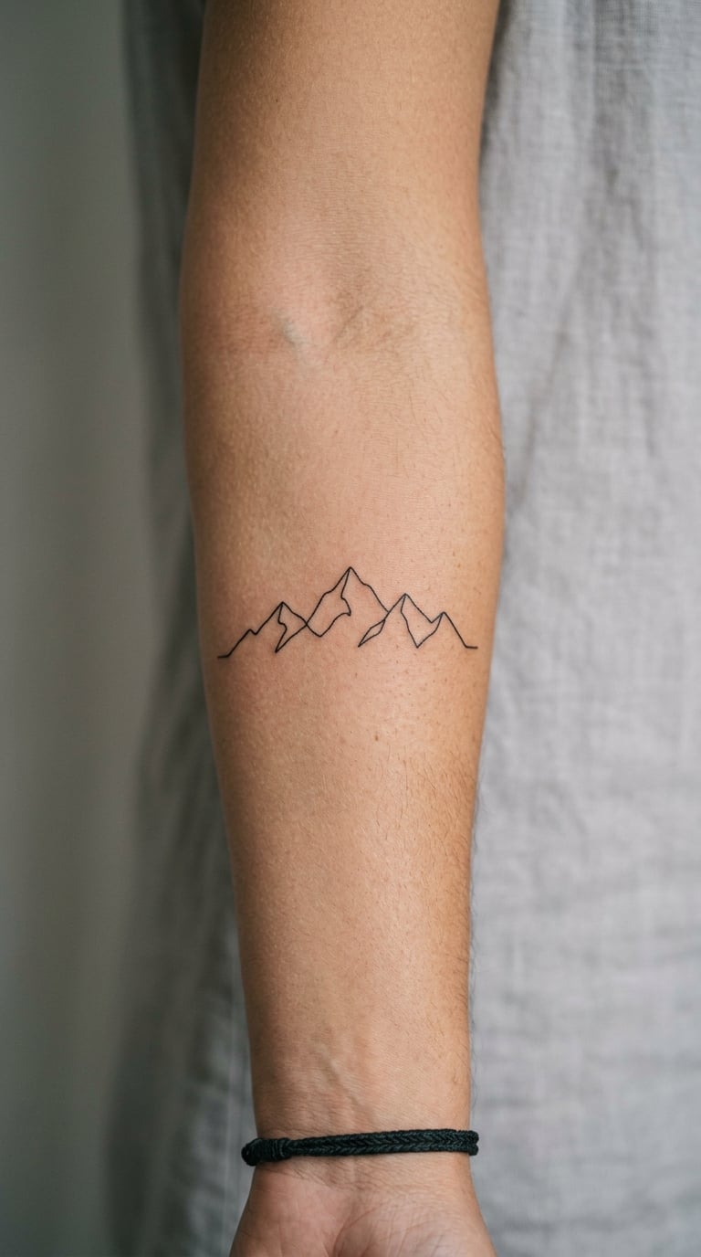 Minimal Mountain Range on the Inner Forearm
