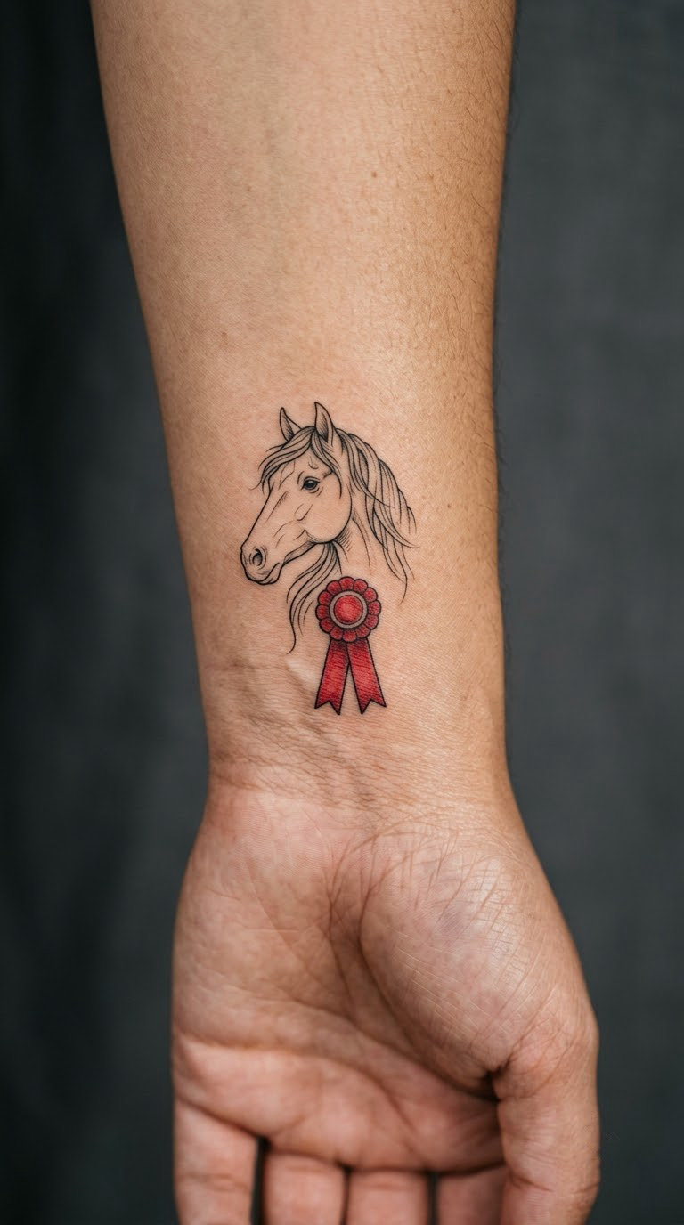 Equestrian Ribbon and Horse