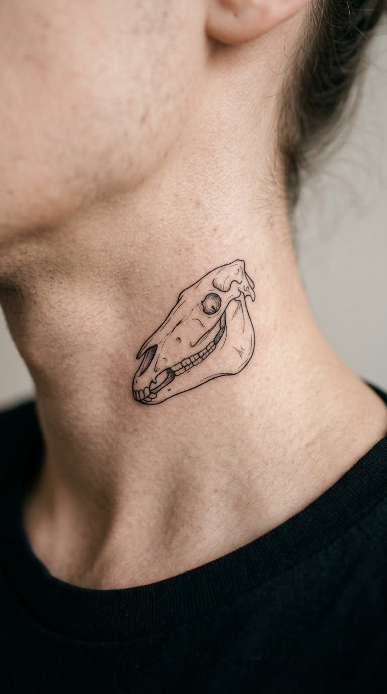 Horse Skull Fine-Line Design