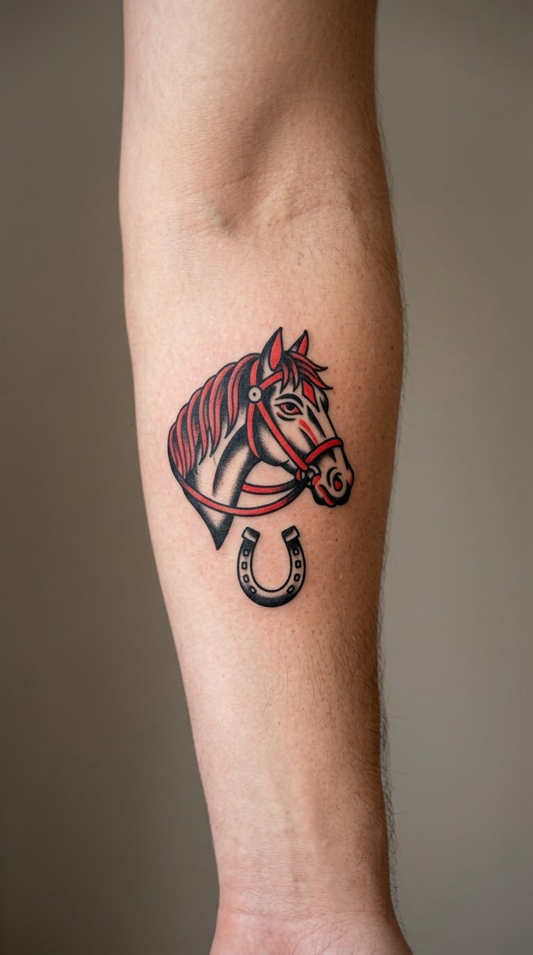 Western Horse and Horseshoe