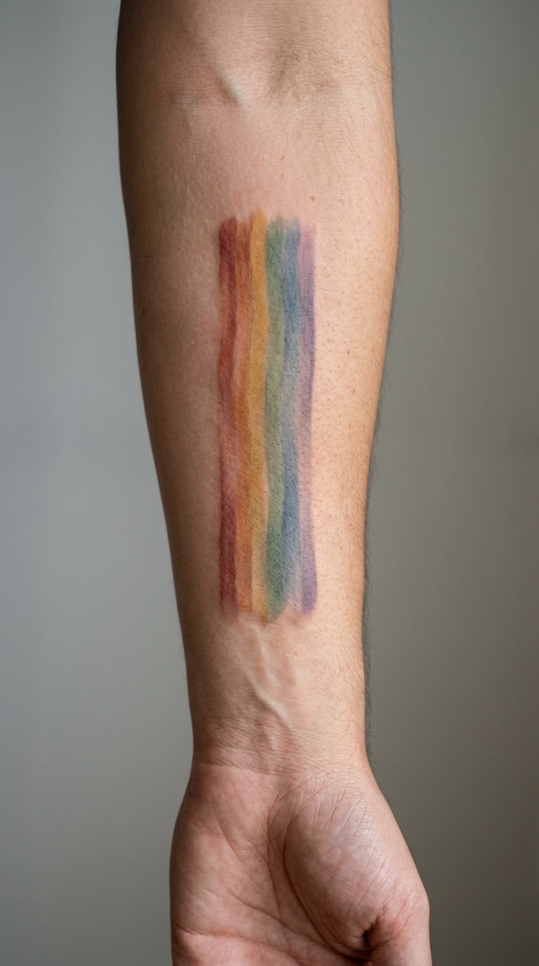 Soft-Colour Watercolor Rainbow