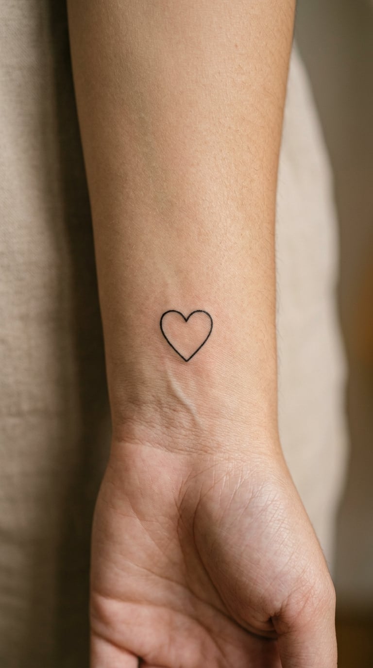 Minimalist Heart with an Open Centre