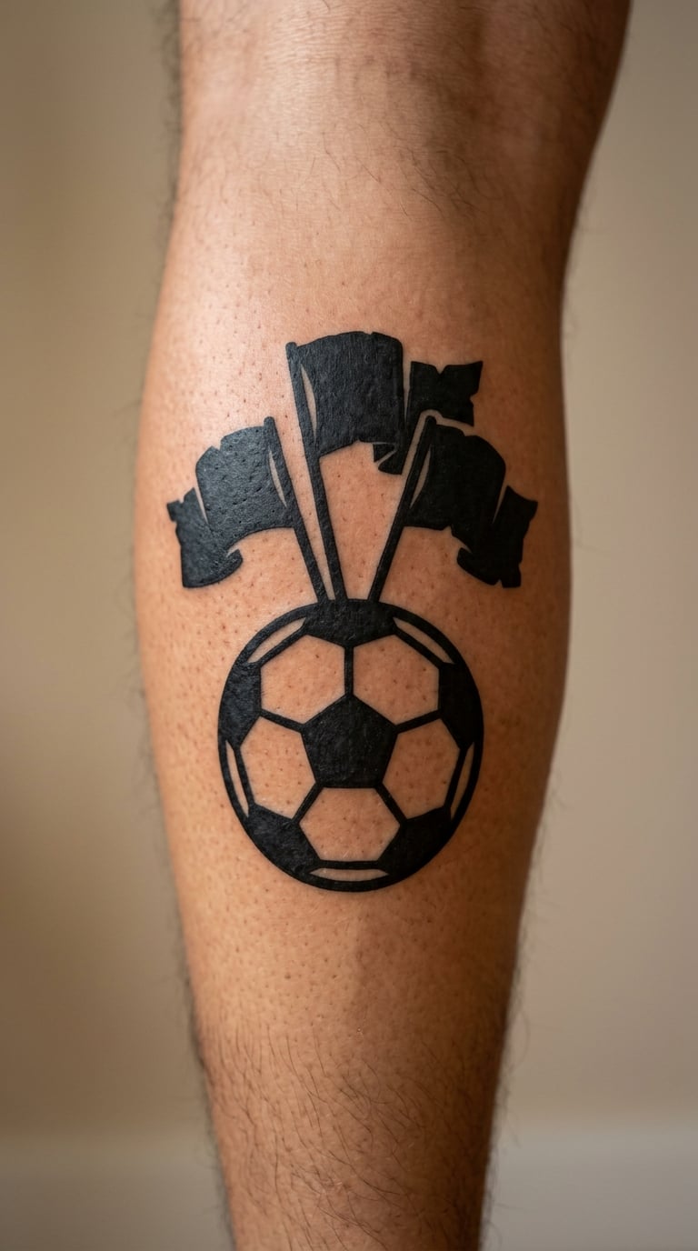 Blackwork Football with Tifo Banners