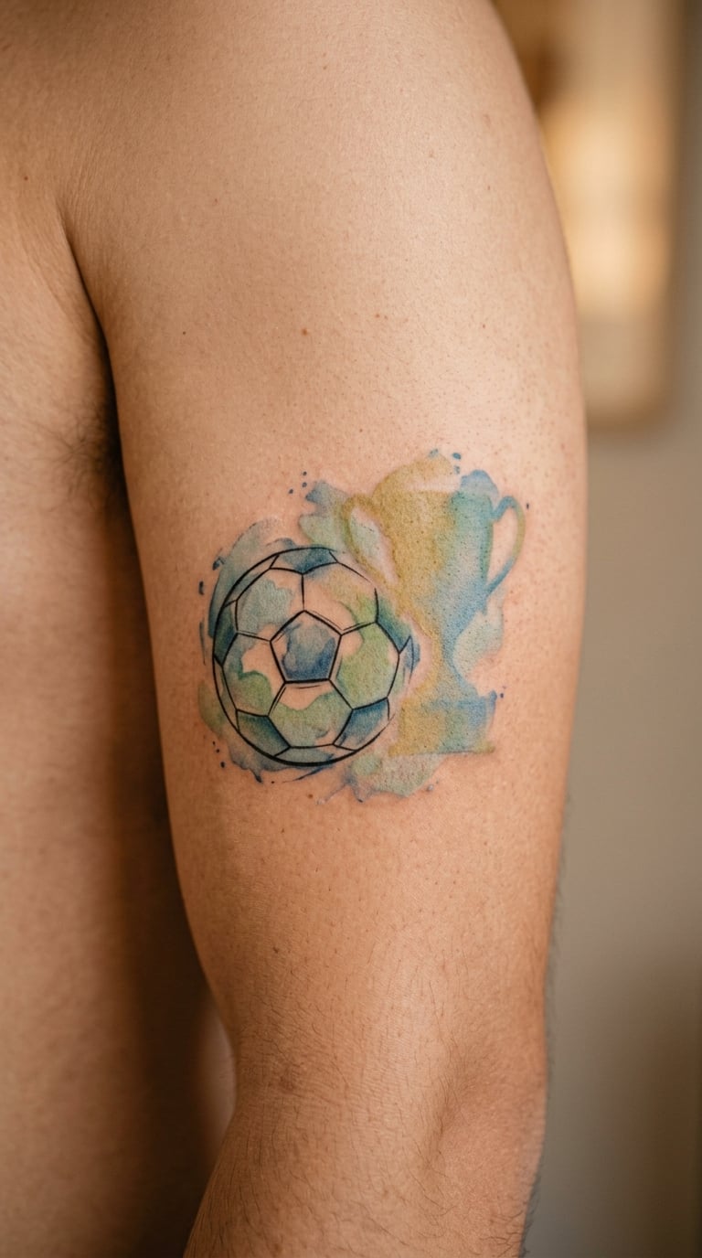 Watercolour Football Trophy