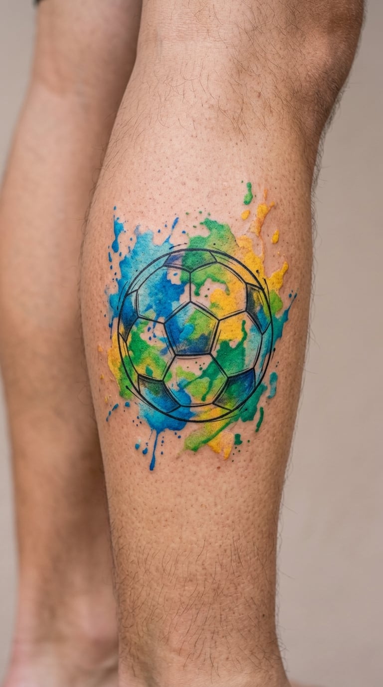 Watercolour Football Splash