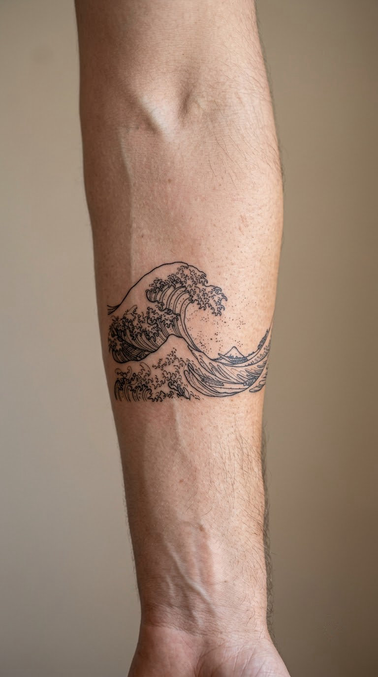 Fine-Line Breaking Wave