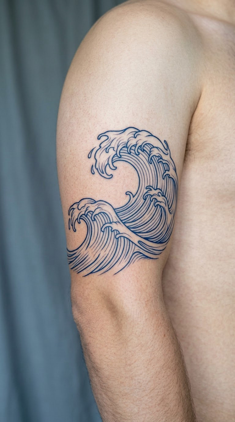 Matching Wave Half Sleeve