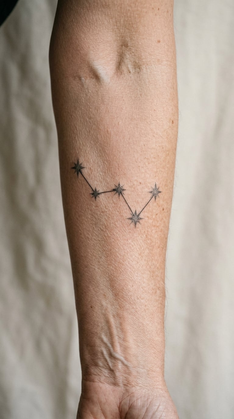Black-and-Grey Constellation for a Birth Date
