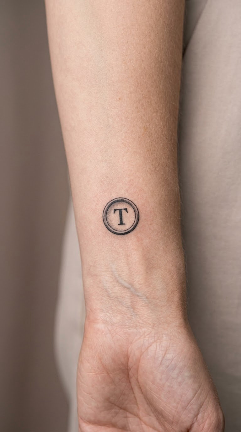 Typewriter Key Single Letter