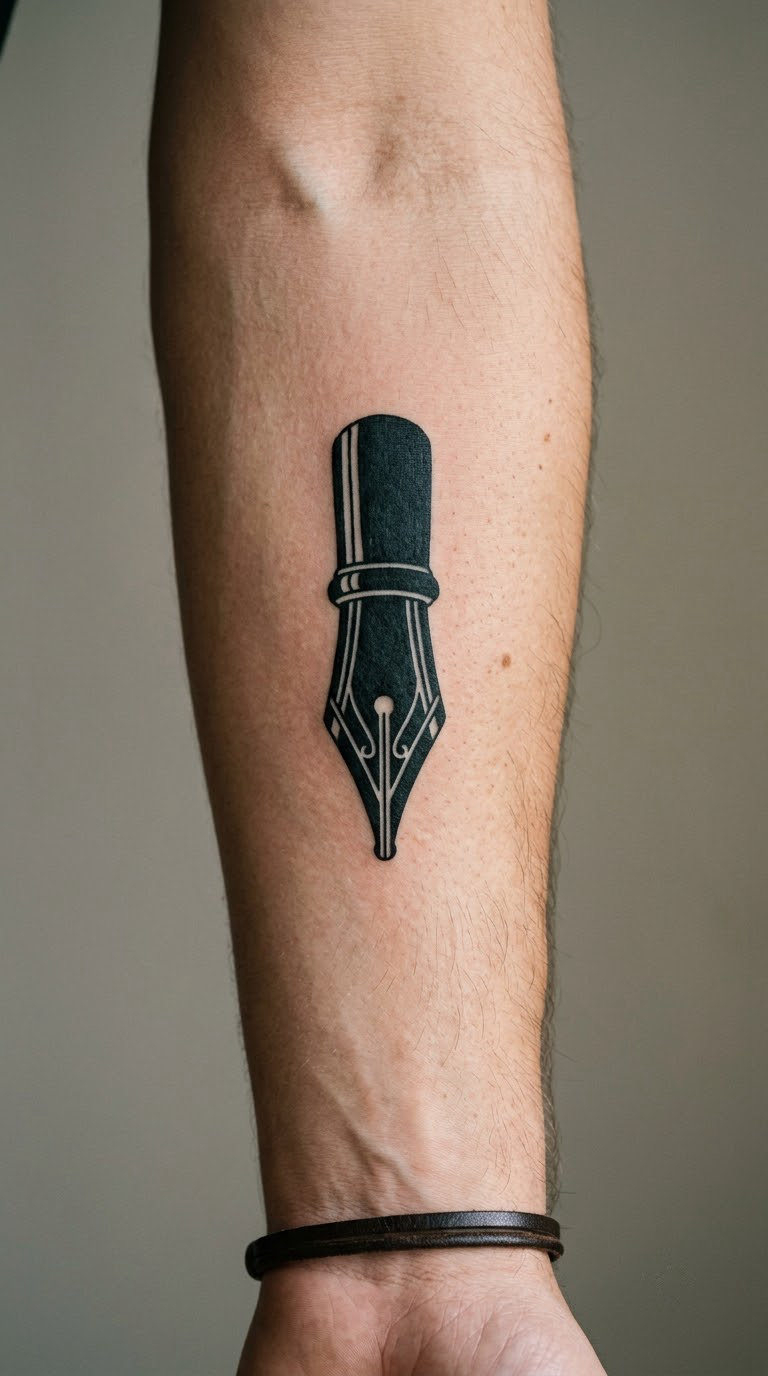 Fountain Pen Nib in Blackwork