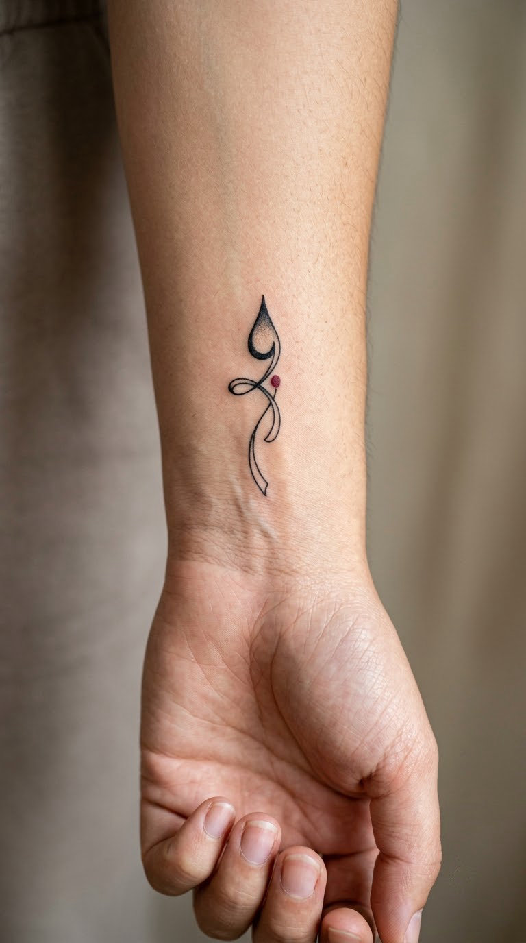 Ink Drip Shaped Like a Bookmark