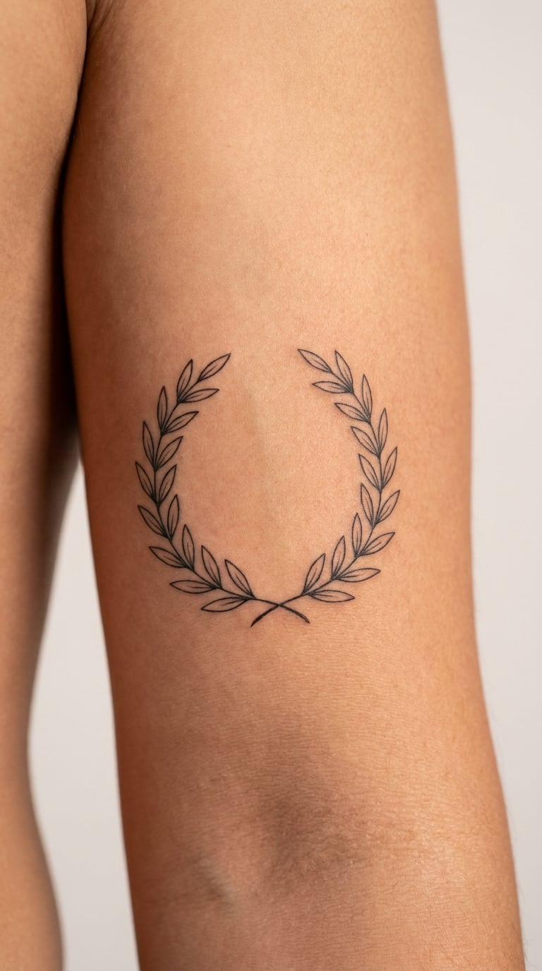 Laurel Wreath Around a Small Date