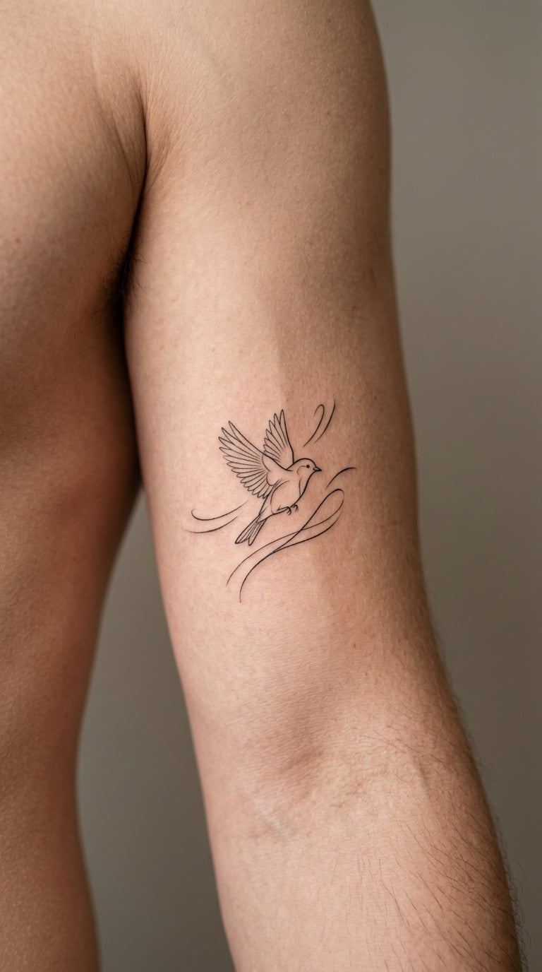 A Small Bird in a Big Wind on the Inner Arm