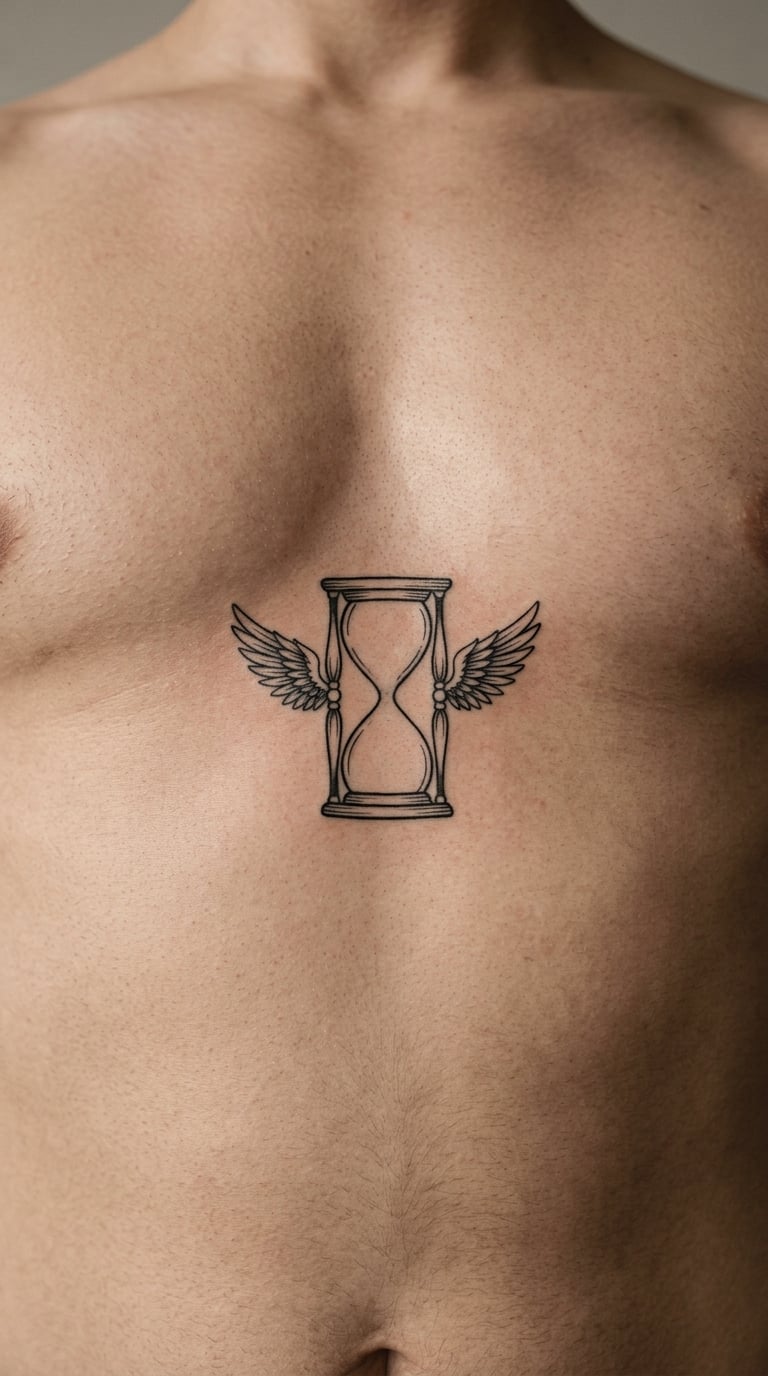 Hourglass With Wings Instead of Sand