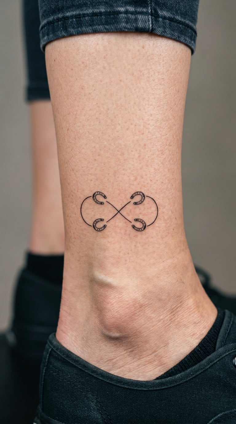 Horse Hooves Forming an Infinity Sign
