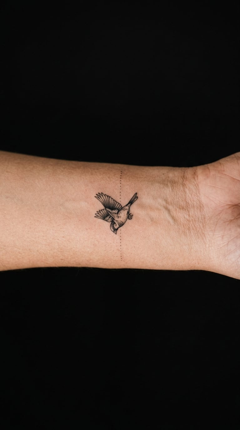 Sparrow Breaking Beyond a Dotted Line