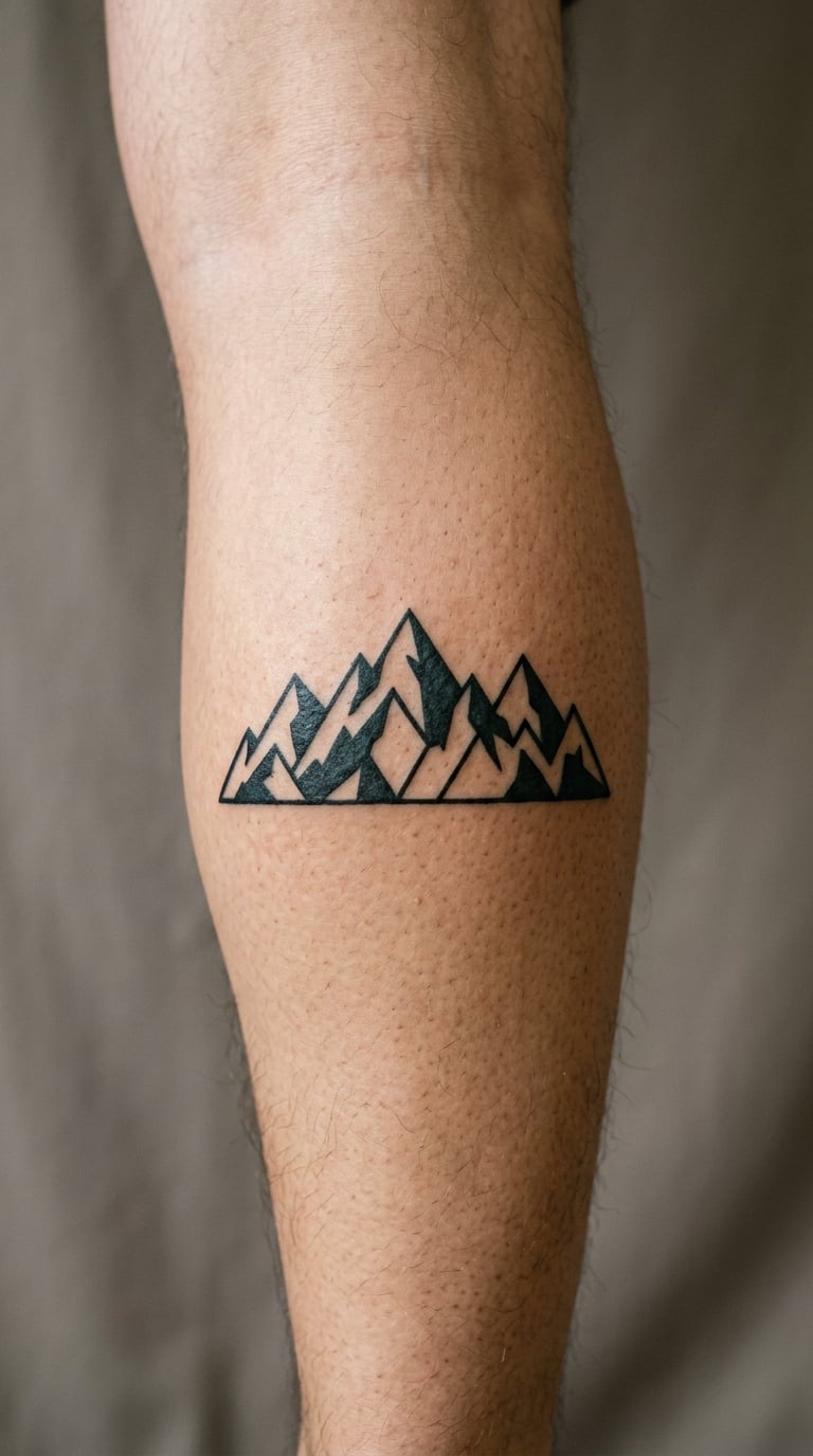 Geometric Mountain Range on the Calf