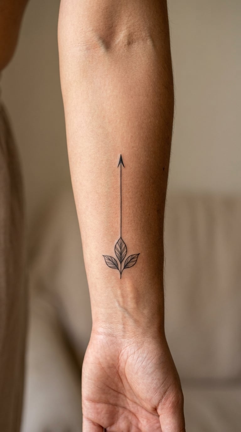 Upward Arrow With Fine-Line Details