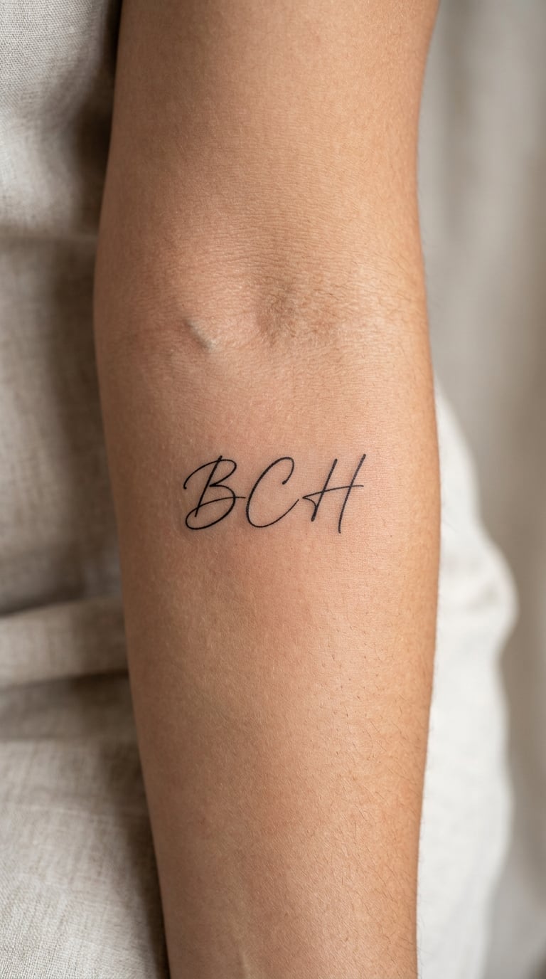 Matching Family Initials in Fine Line