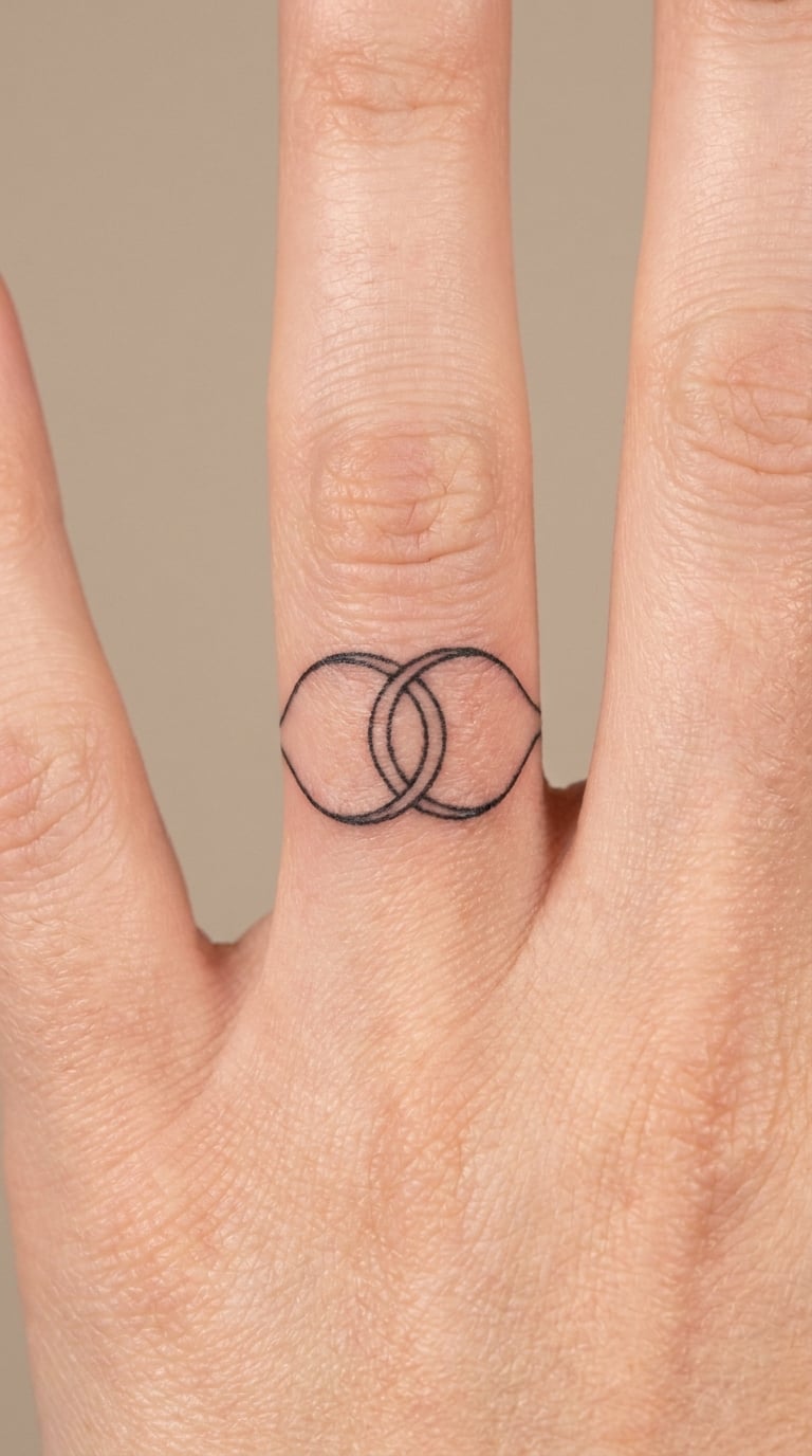 Two Interlocking Band-Style Lines