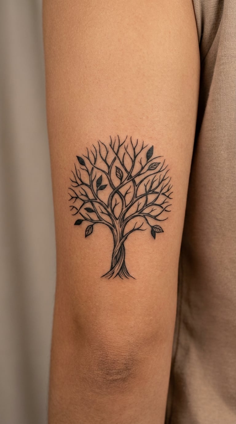 Family Tree with Branched Linework