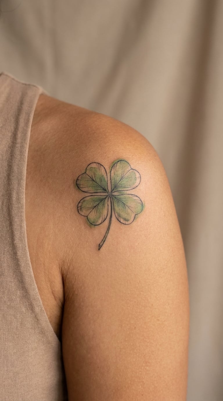 Botanical Family Motif With Four Leaves