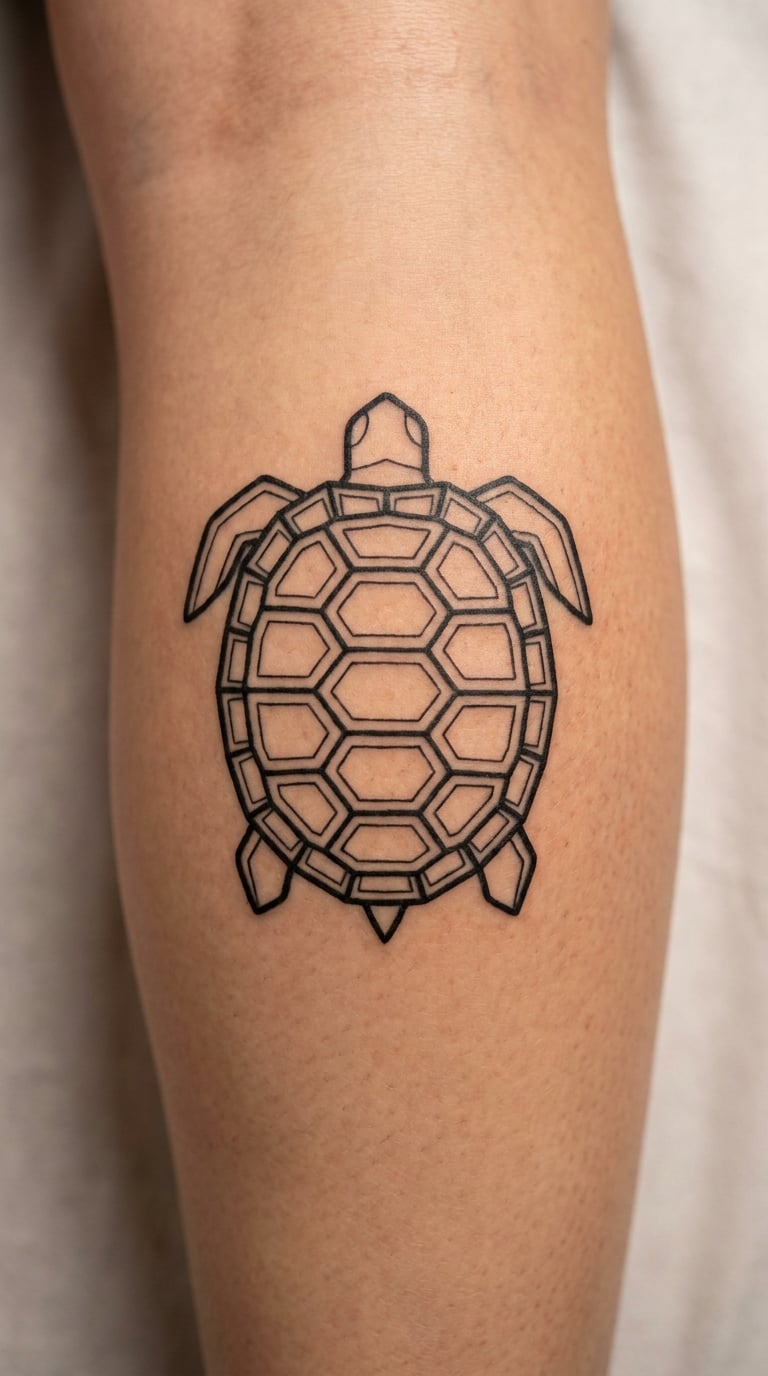 Turtle with a Geometric Shell
