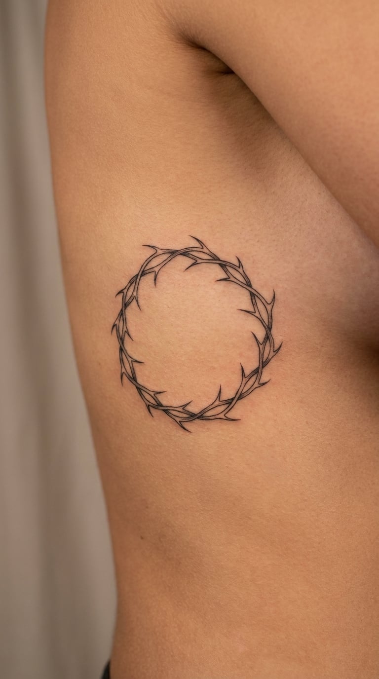 Thorned Branch Forming a Protective Circle