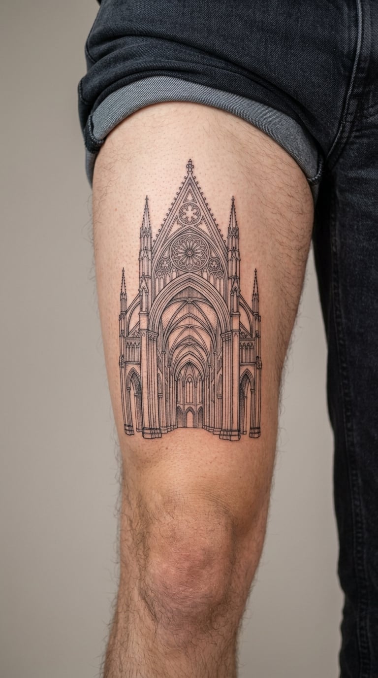 Fine-Line Architectural Cathedral Arch