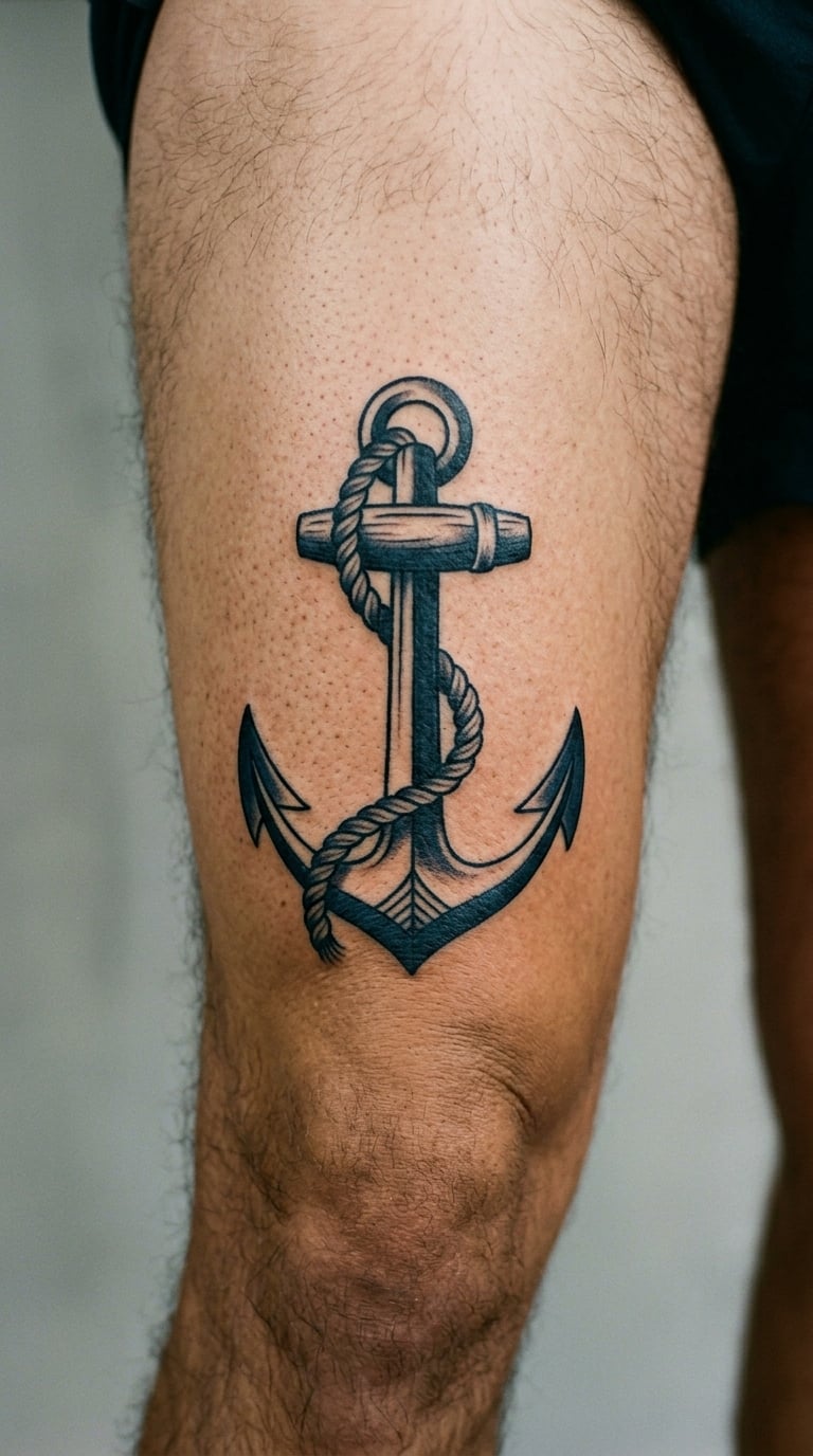 Bold Anchor and Rope Wrap