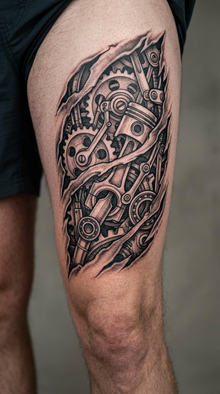 Biomechanical Panel Along the Outer Thigh