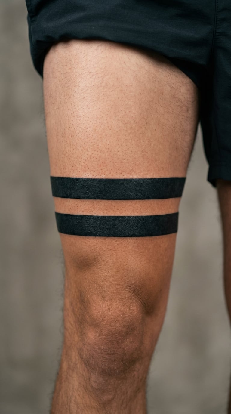 Blackout Band Around the Upper Thigh