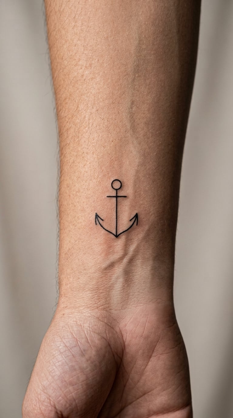 Single-Line Anchor on the Inner Wrist