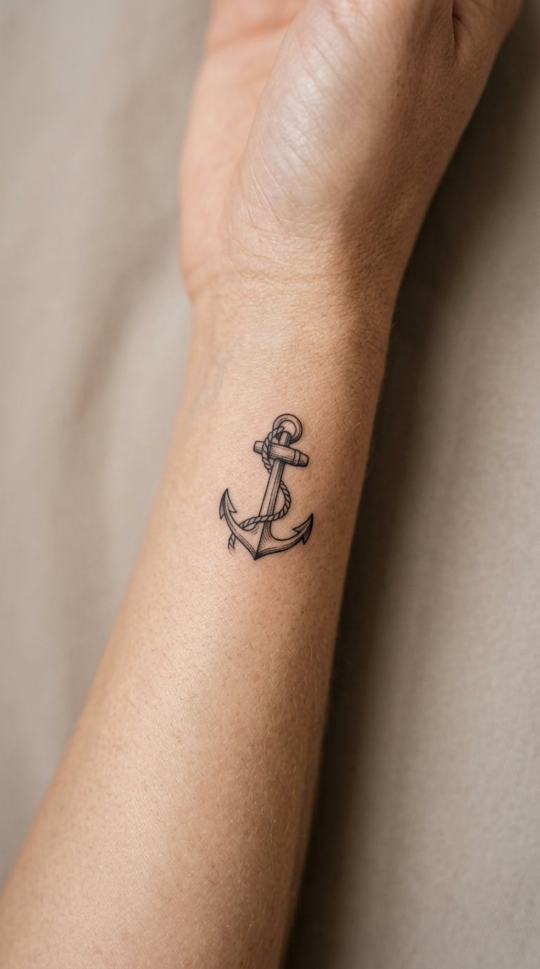 Fine-Line Rope Anchor on the Outer Wrist