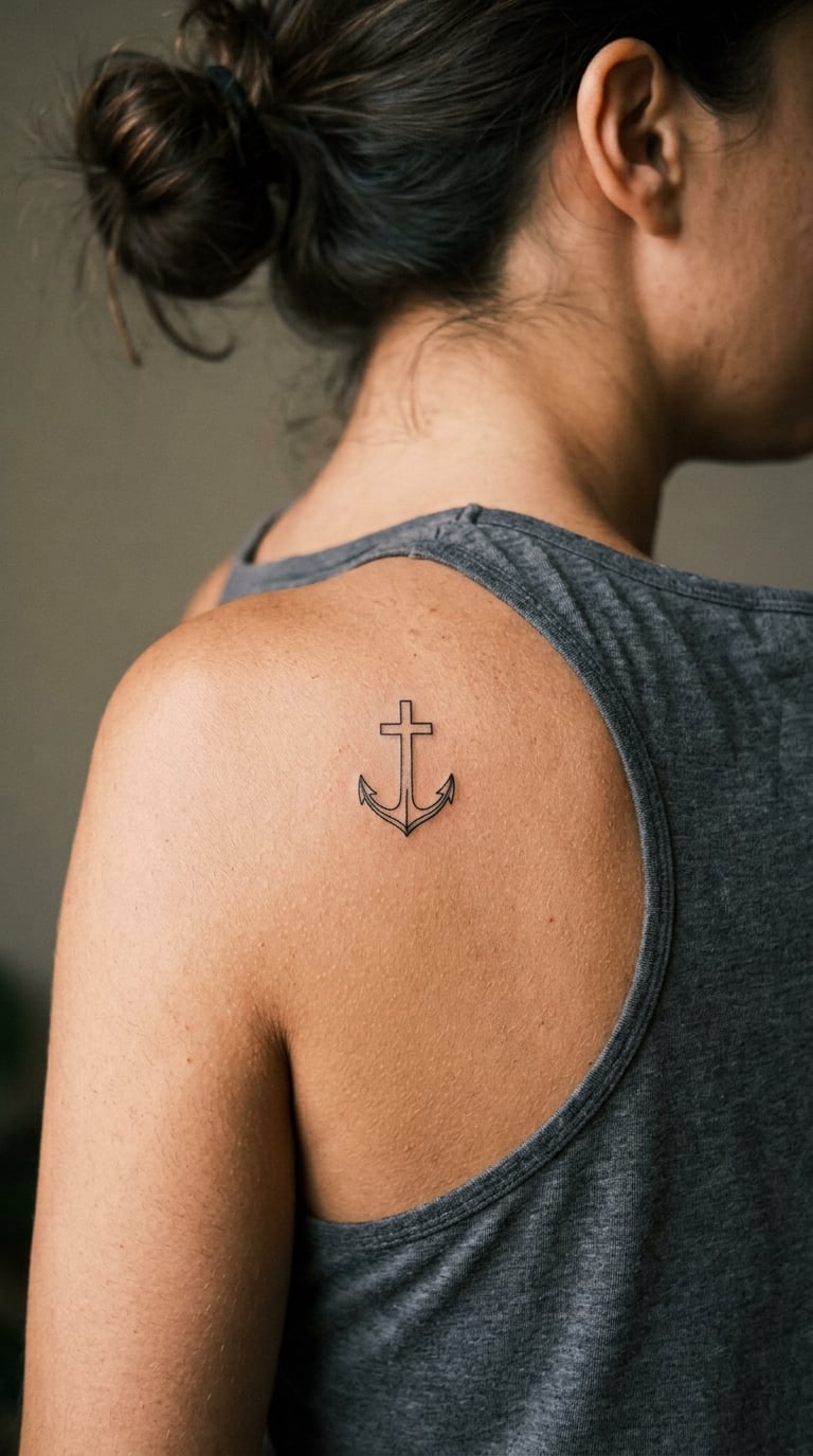 Cross Anchor on the Shoulder Blade