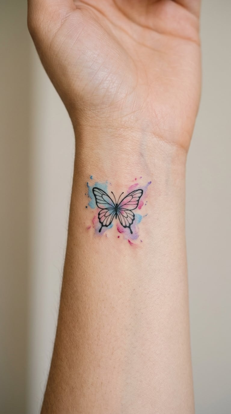 Watercolour Splash Butterfly