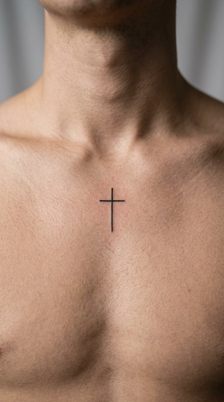 Crucifix on the Upper Chest