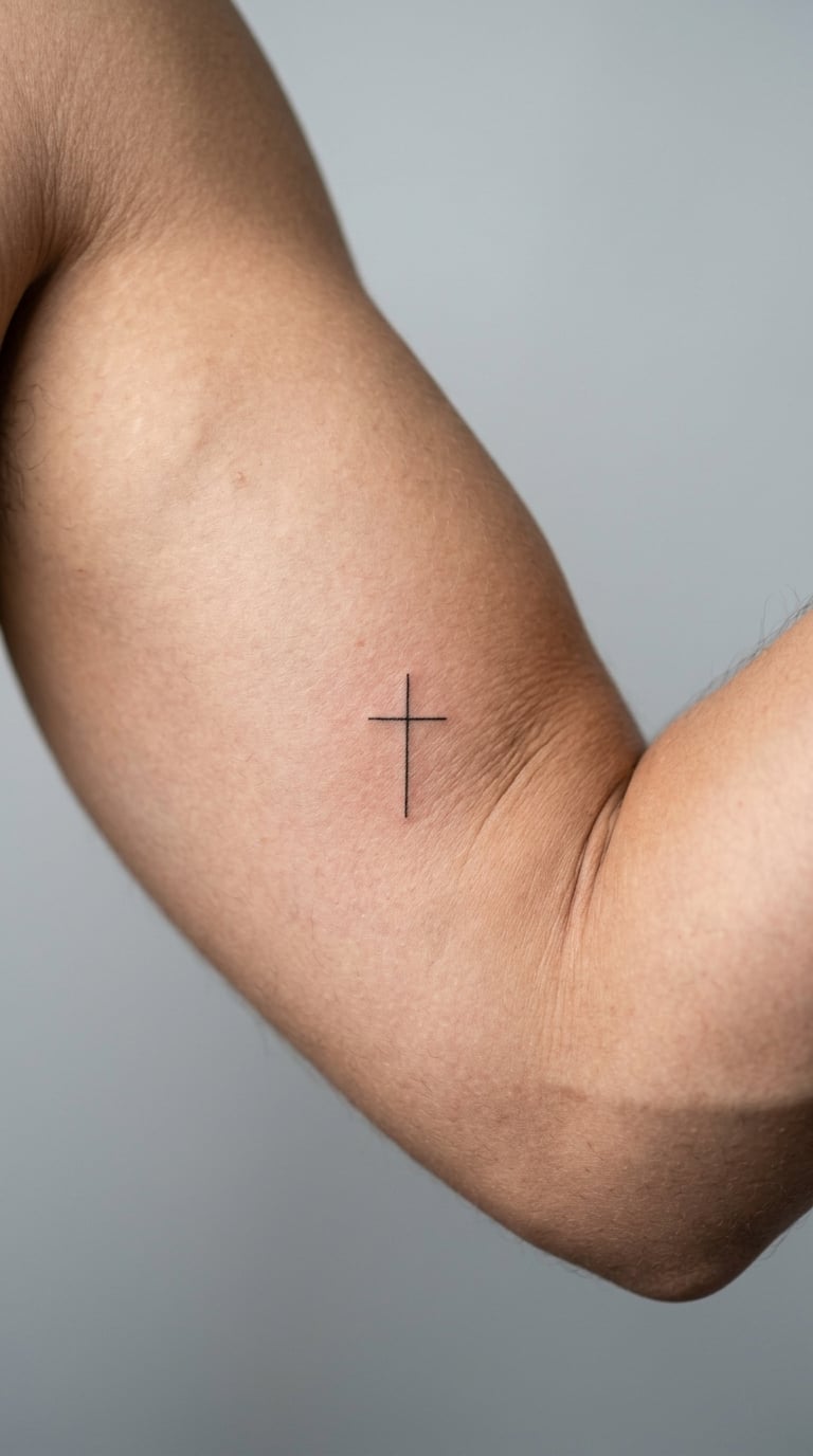 Cross on the Inner Bicep