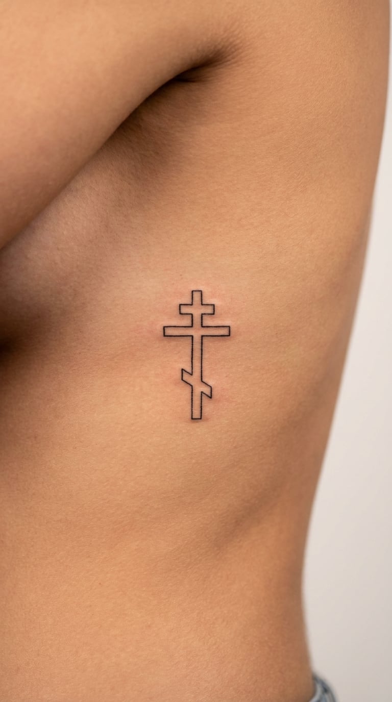 Three-Bar Cross on the Rib