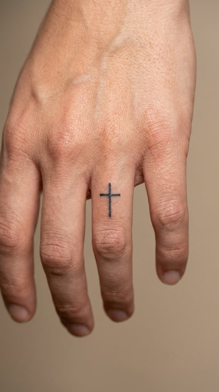 Cross on the Second Knuckle of the Hand