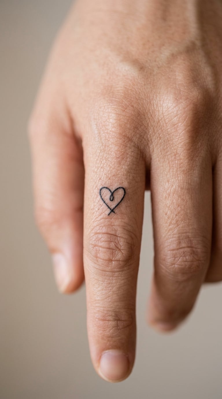 Scribble Heart on the Index Knuckle