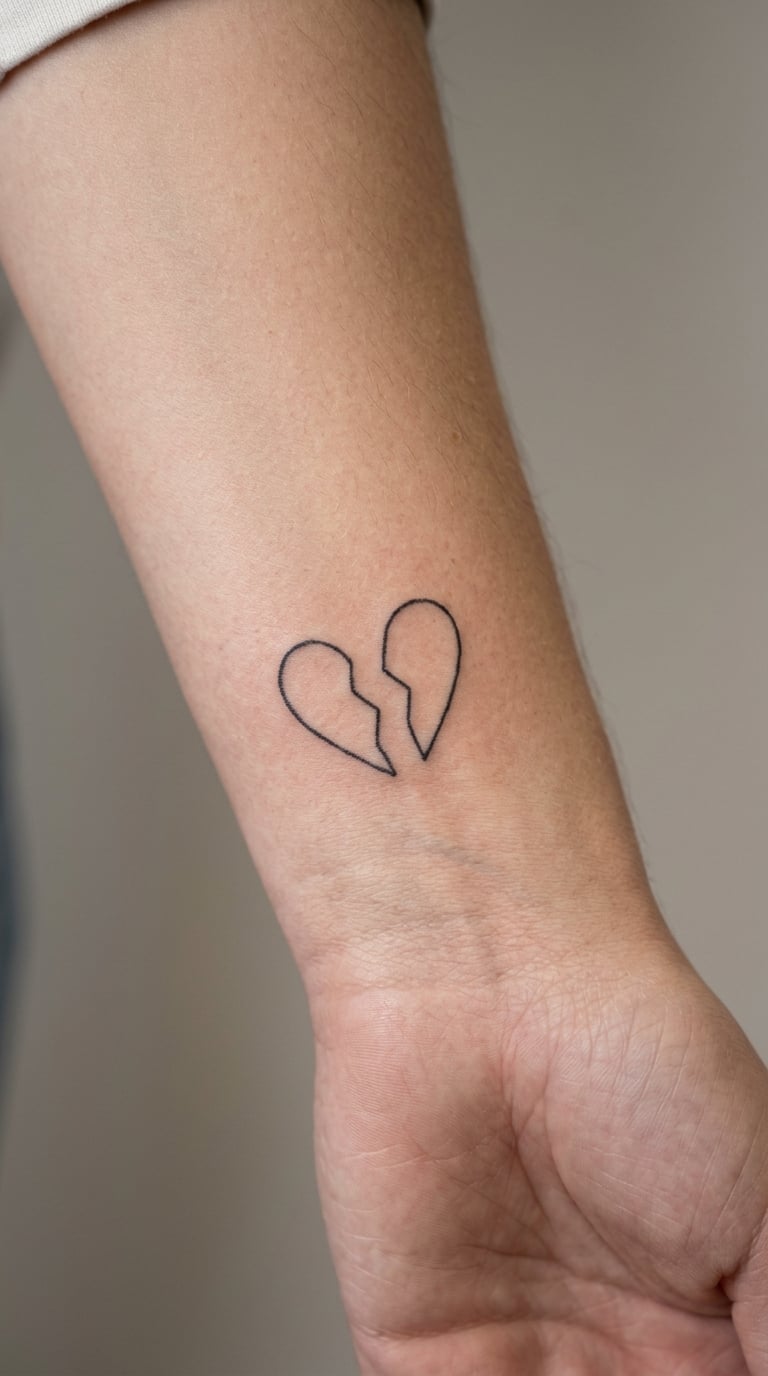 Broken Heart Split Across the Wrist