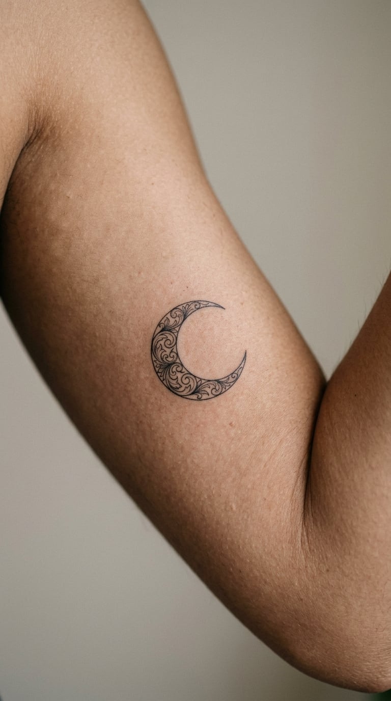 Filigree Crescent on the Inner Bicep