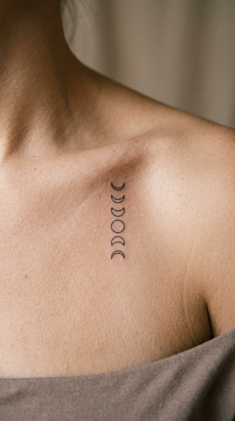 Moon Phases Under the Collarbone