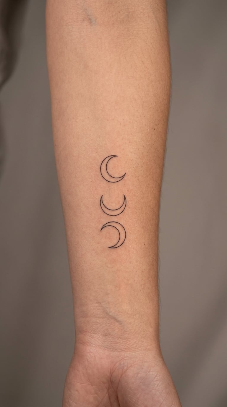 Three Stacked Crescents in a Forearm Column